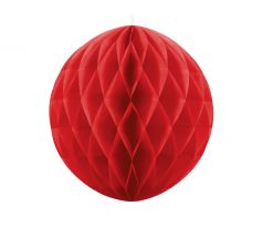 Papierová guľa, červená, 30 cm