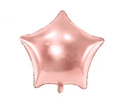 Fóliový balón Hviezda, 48 cm, ružovo zlatý