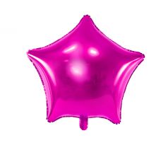 Fóliový balón Hviezda, 48 cm, tmavoružový