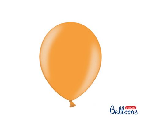 Balóny metalické oranžové, 30 cm (10 ks)