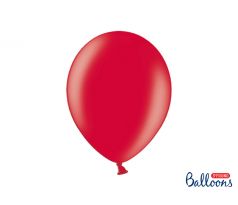 Balóny metalické červené, 30 cm (50 ks)