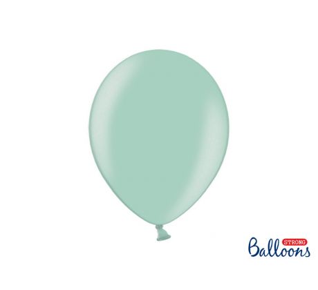 Balóny metalické mentolové, 30 cm (50 ks)